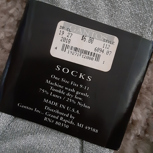NWT VINTAGE 90's DEADSTOCK GANTOS SOCKS 2pr - Picture 4 of 6